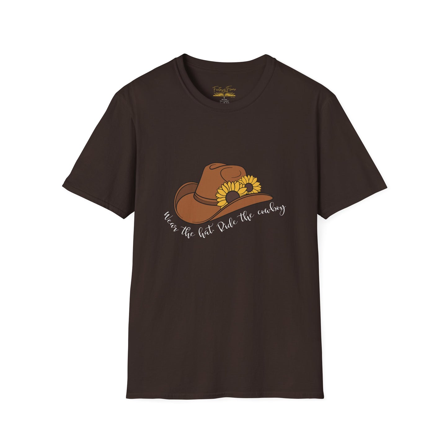 Ride The Cowboy (white script) cotton T-shirt