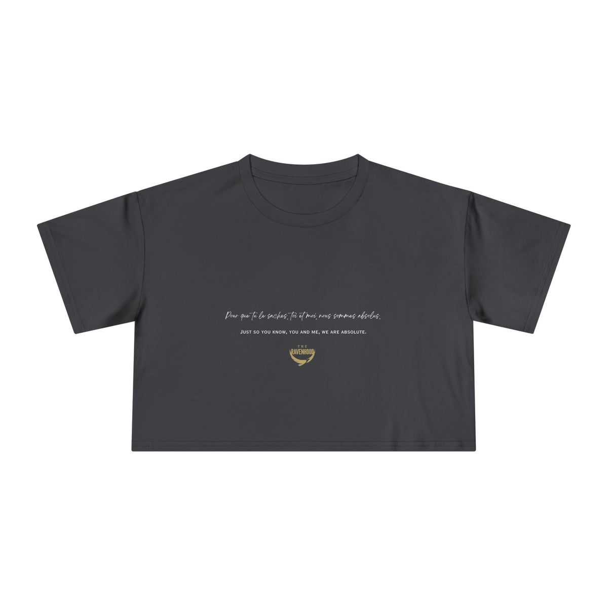 Officially Licensed French Tobias White Script Crop Tee