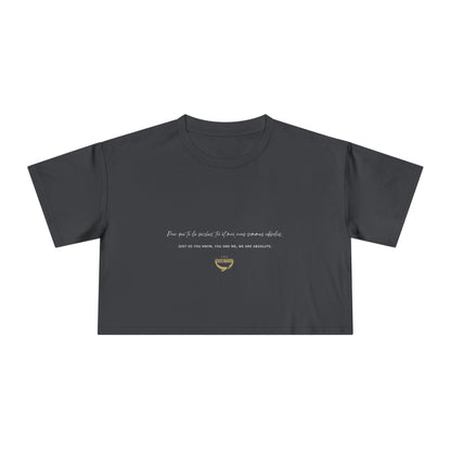 Officially Licensed French Tobias White Script Crop Tee