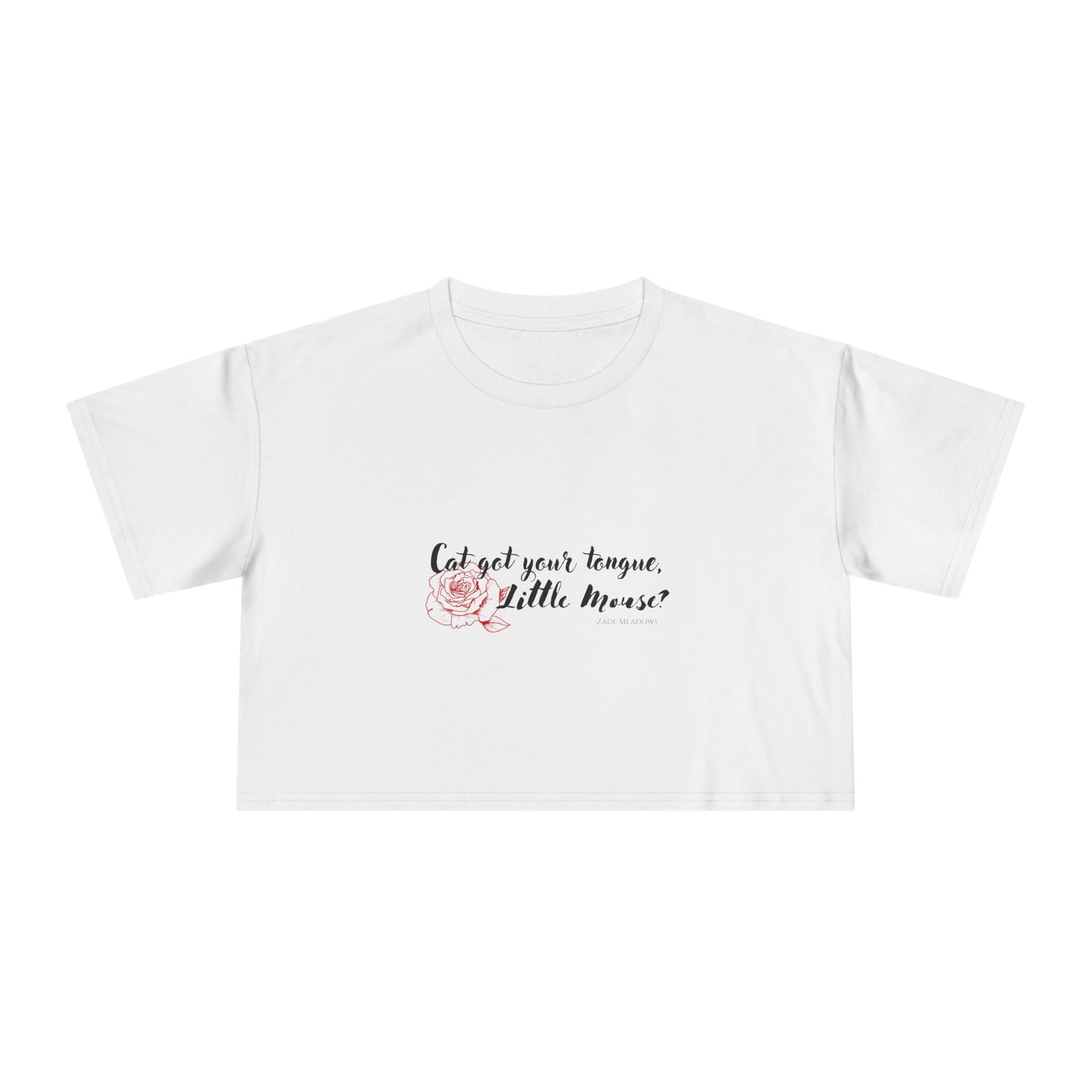 Cat Got Your Tongue Light Crop Tee
