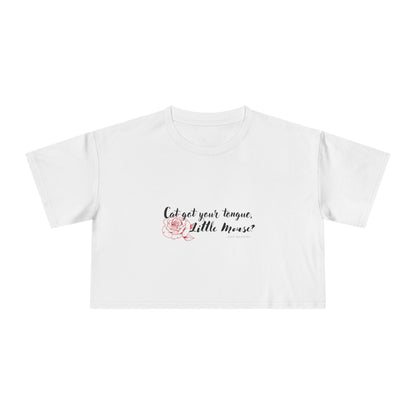 Cat Got Your Tongue Light Crop Tee