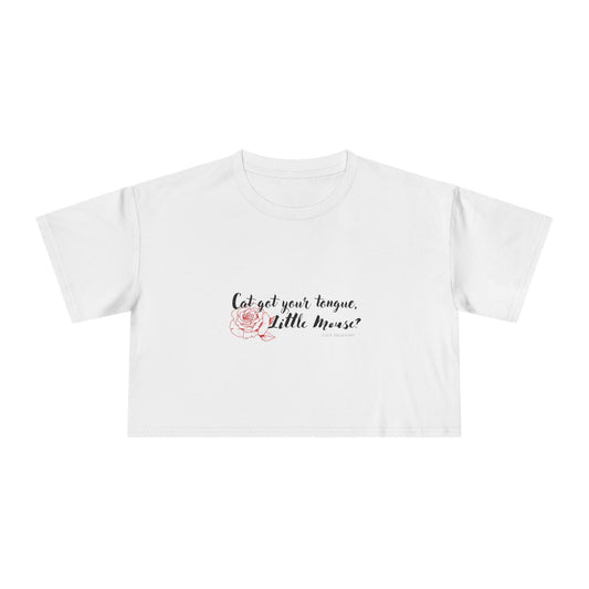Officially Licensed Cat Got Your Tongue Light Crop Tee