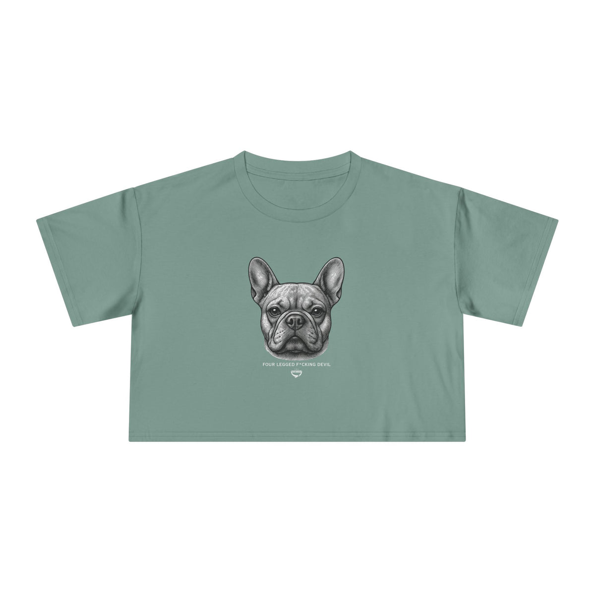 Officially Licensed Beau White Script Crop Tee