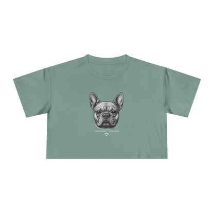 Officially Licensed Beau White Script Crop Tee