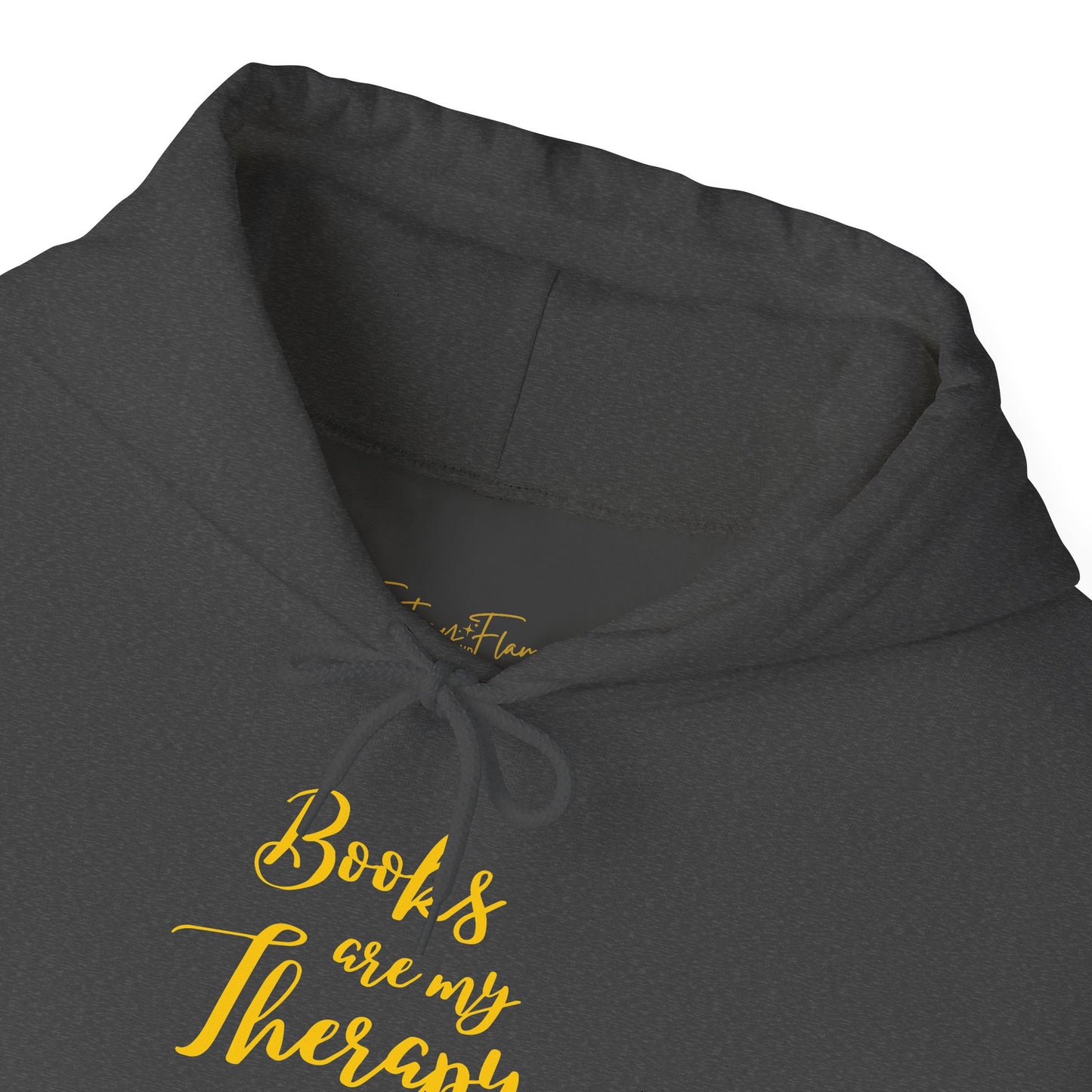 Books Are My Therapy (yellow script) Hoodie