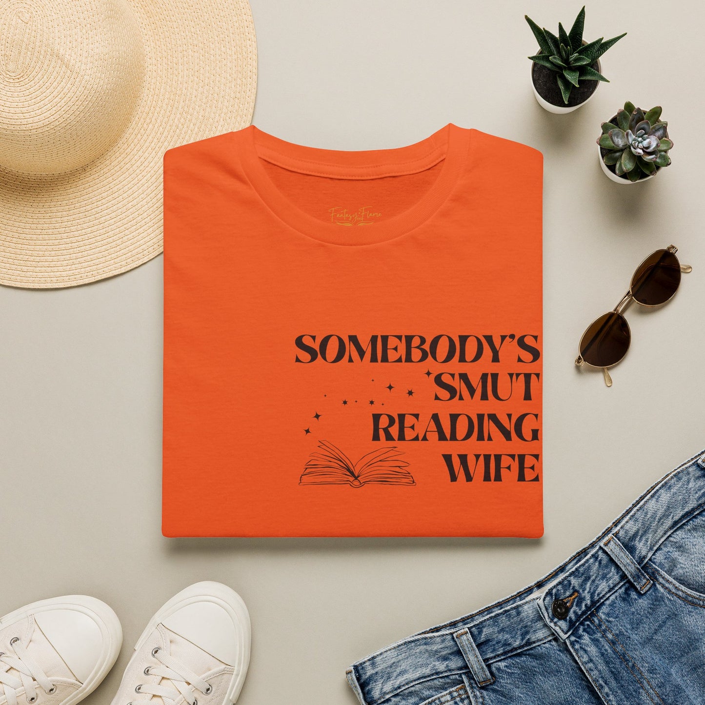 Somebody's Smut Reading Wife Cotton T-Shirt