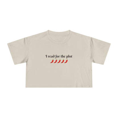 I Read For The Plot Crop Tee