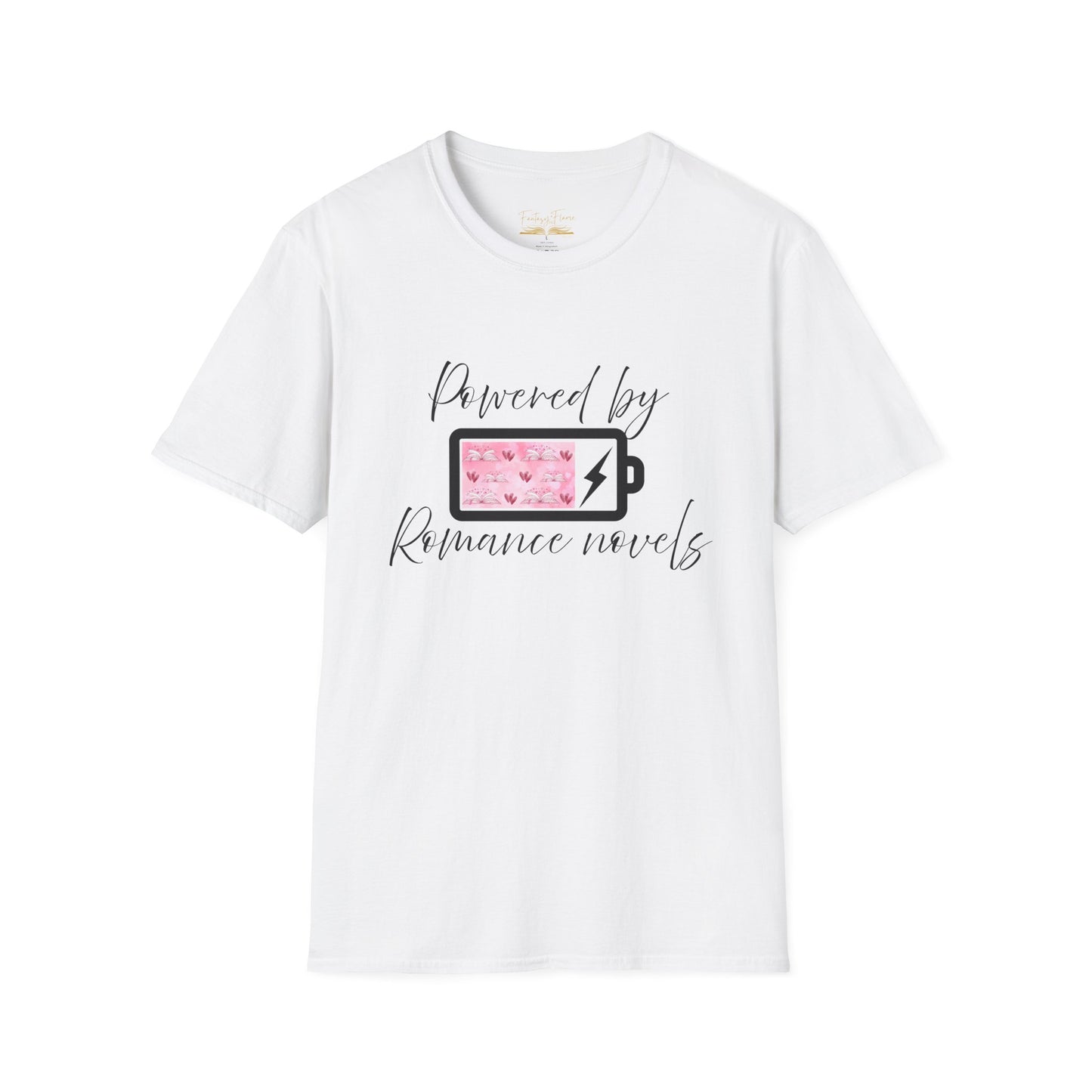 Powered By Romance Novels Cotton T-Shirt