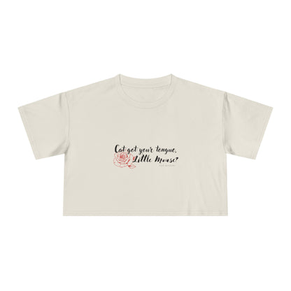 Cat Got Your Tongue Light Crop Tee