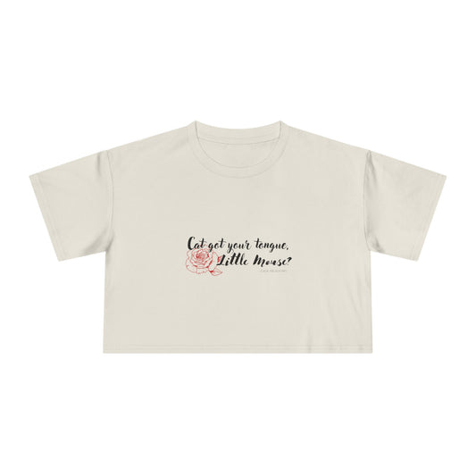 Officially Licensed Cat Got Your Tongue Light Crop Tee