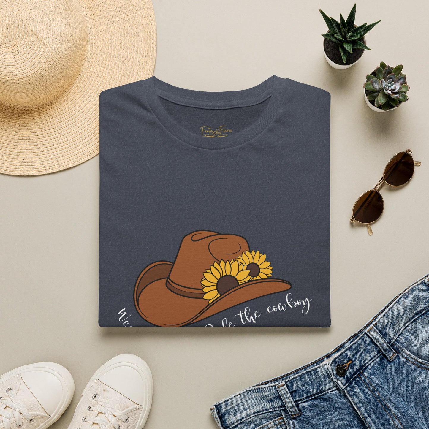 Ride The Cowboy (white script) cotton T-shirt