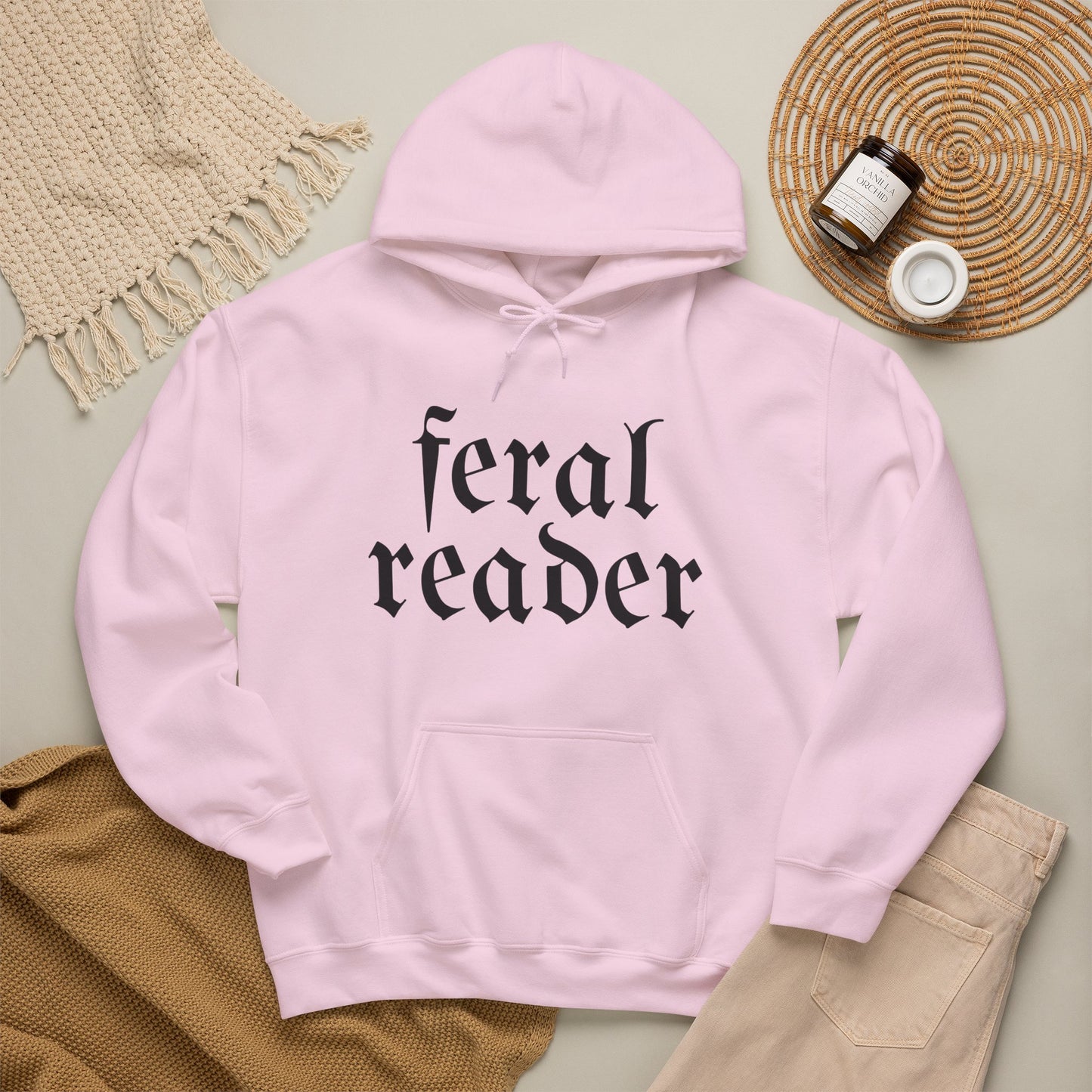 Feral Reader (black script) Hoodie
