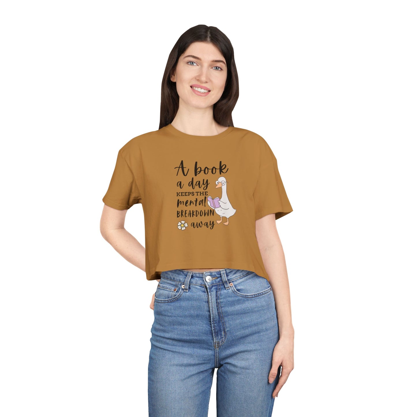 A Book A Day Crop Tee