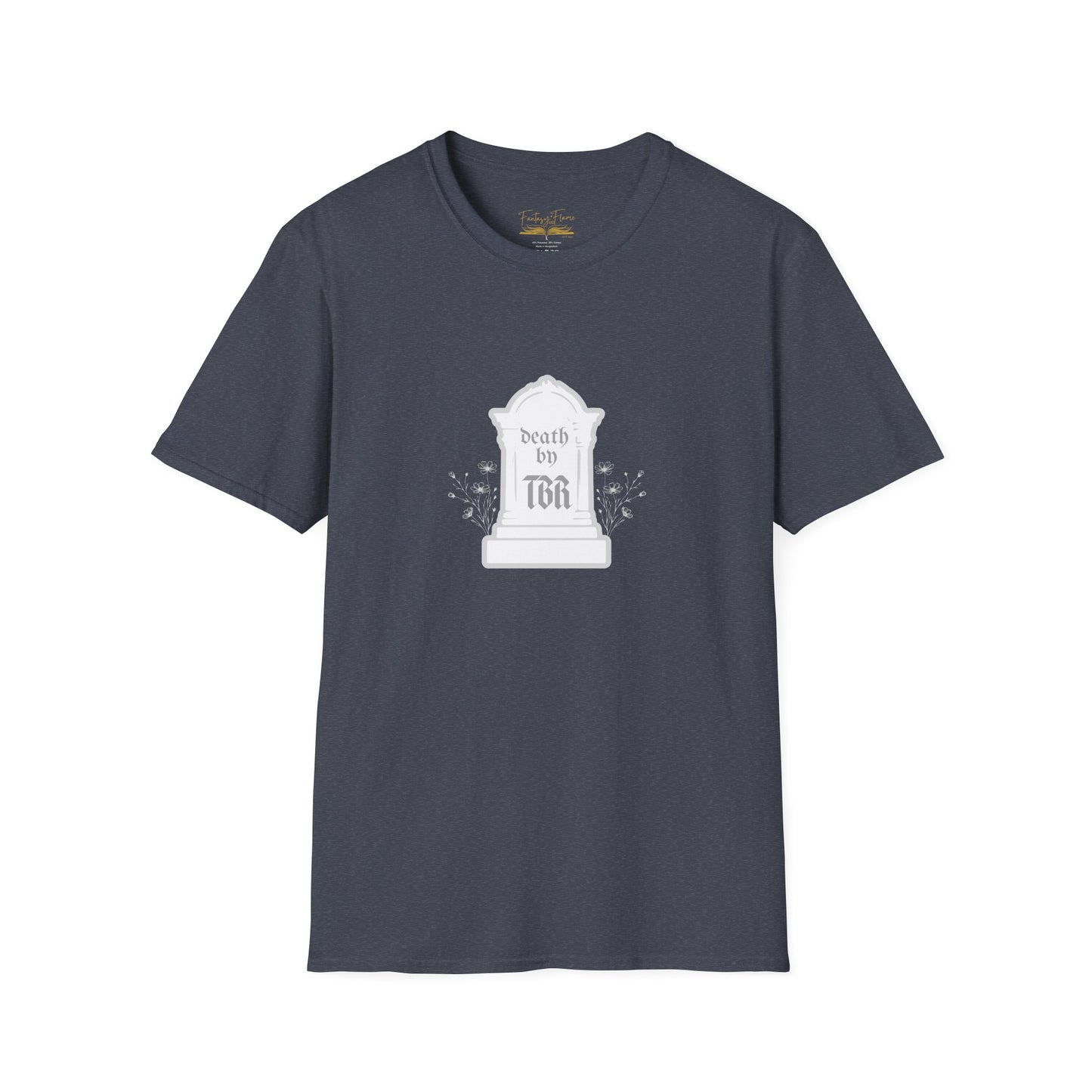Death by TBR (grey script) Cotton T-Shirt