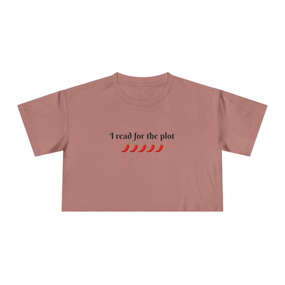 I Read For The Plot Crop Tee