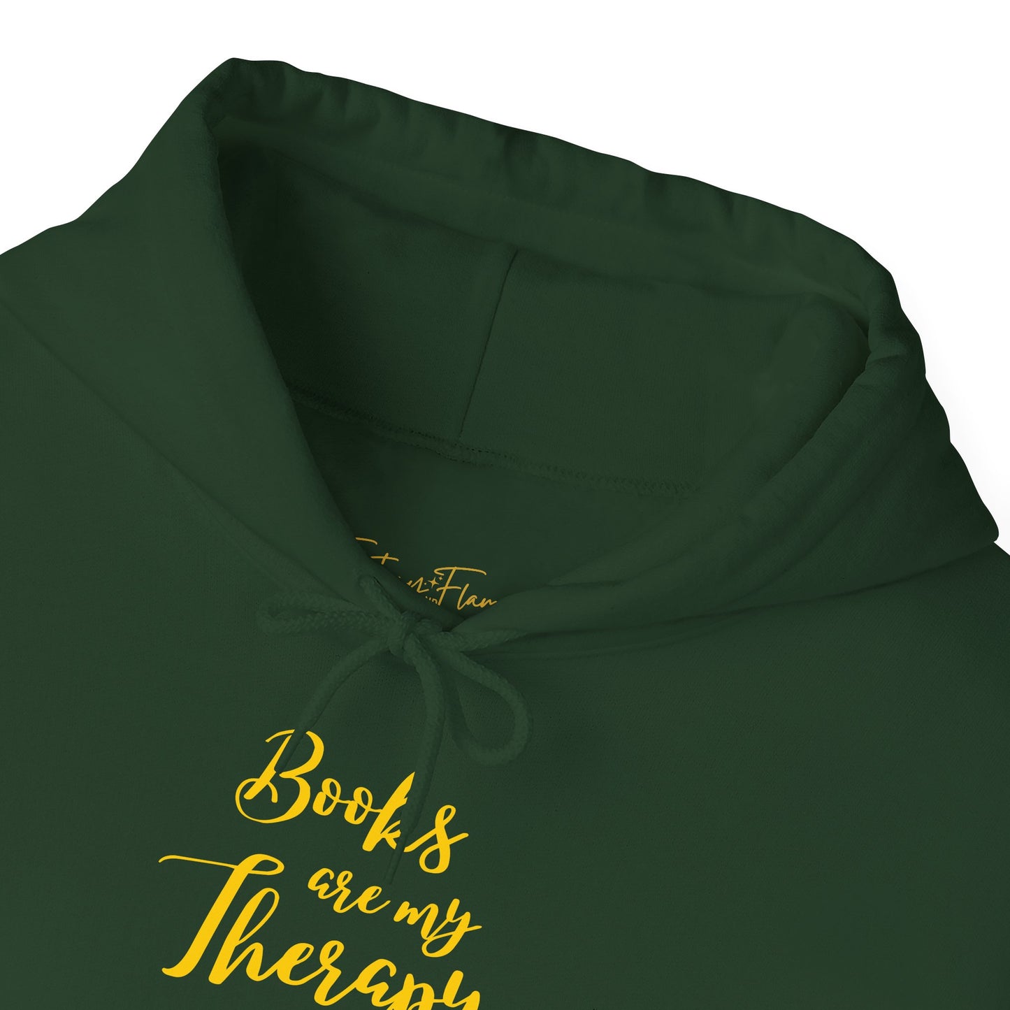 Books Are My Therapy (yellow script) Hoodie
