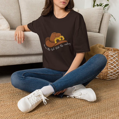 Ride The Cowboy (white script) cotton T-shirt