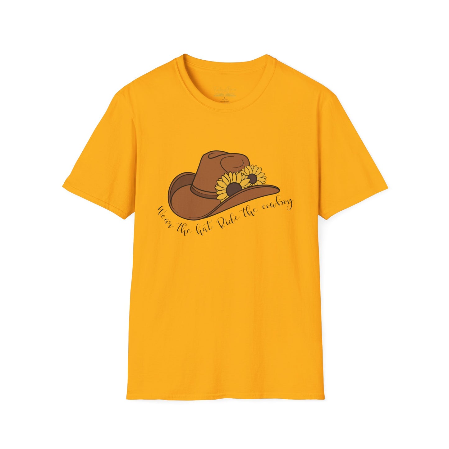 Ride The Cowboy (black script) cotton T-shirt