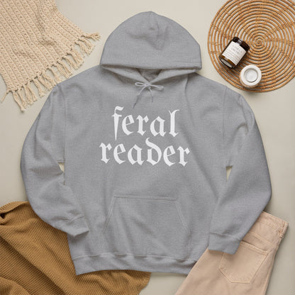 Feral Reader (white script) Hoodie