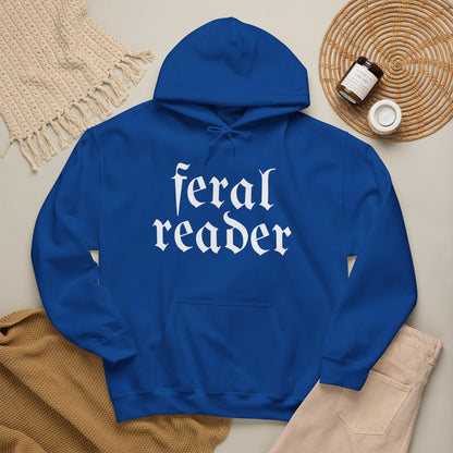 Feral Reader (white script) Hoodie