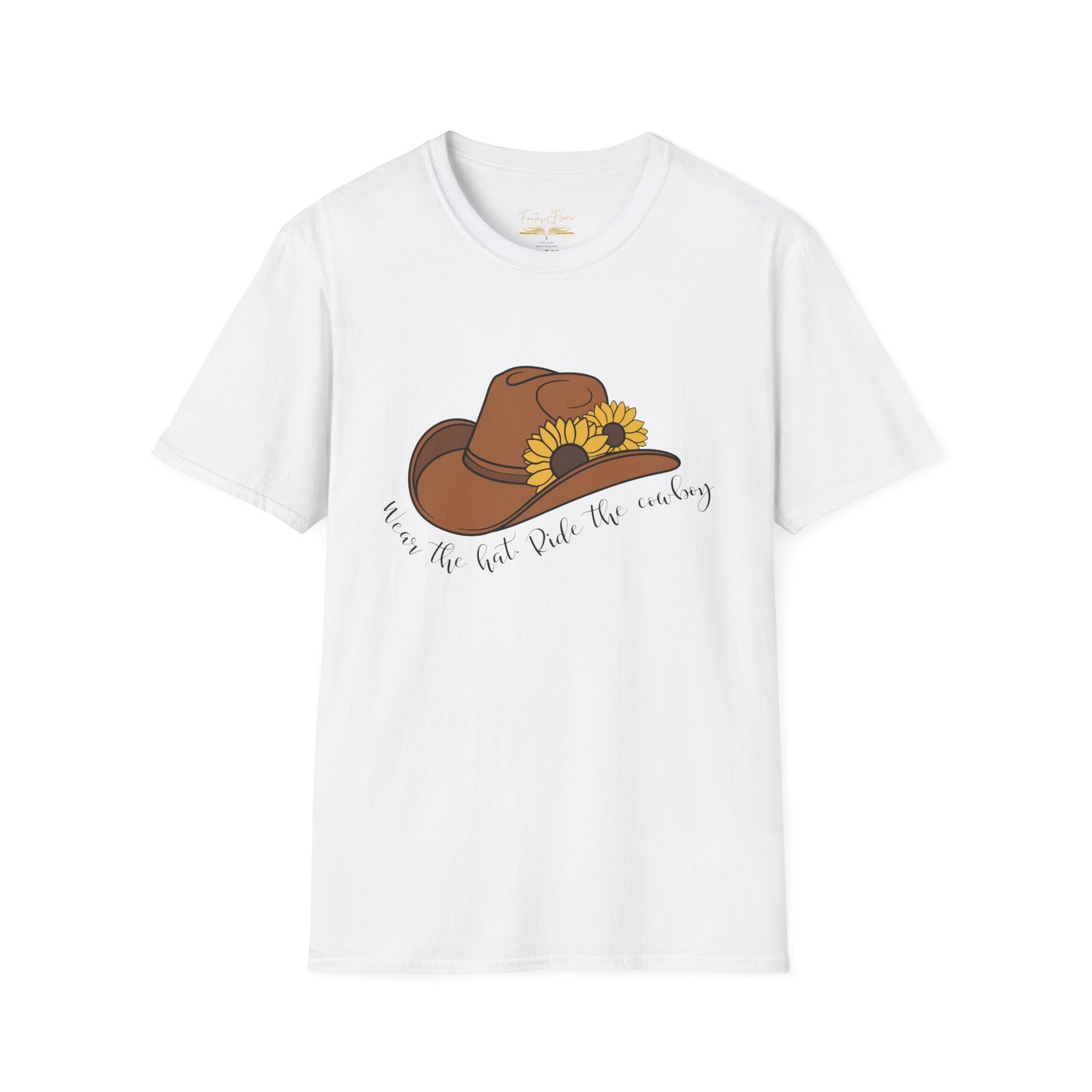 Ride The Cowboy (black script) cotton T-shirt