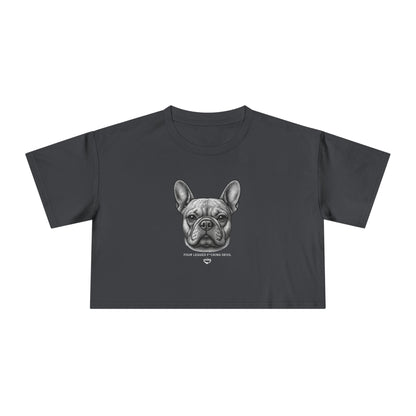 Officially Licensed Beau White Script Crop Tee