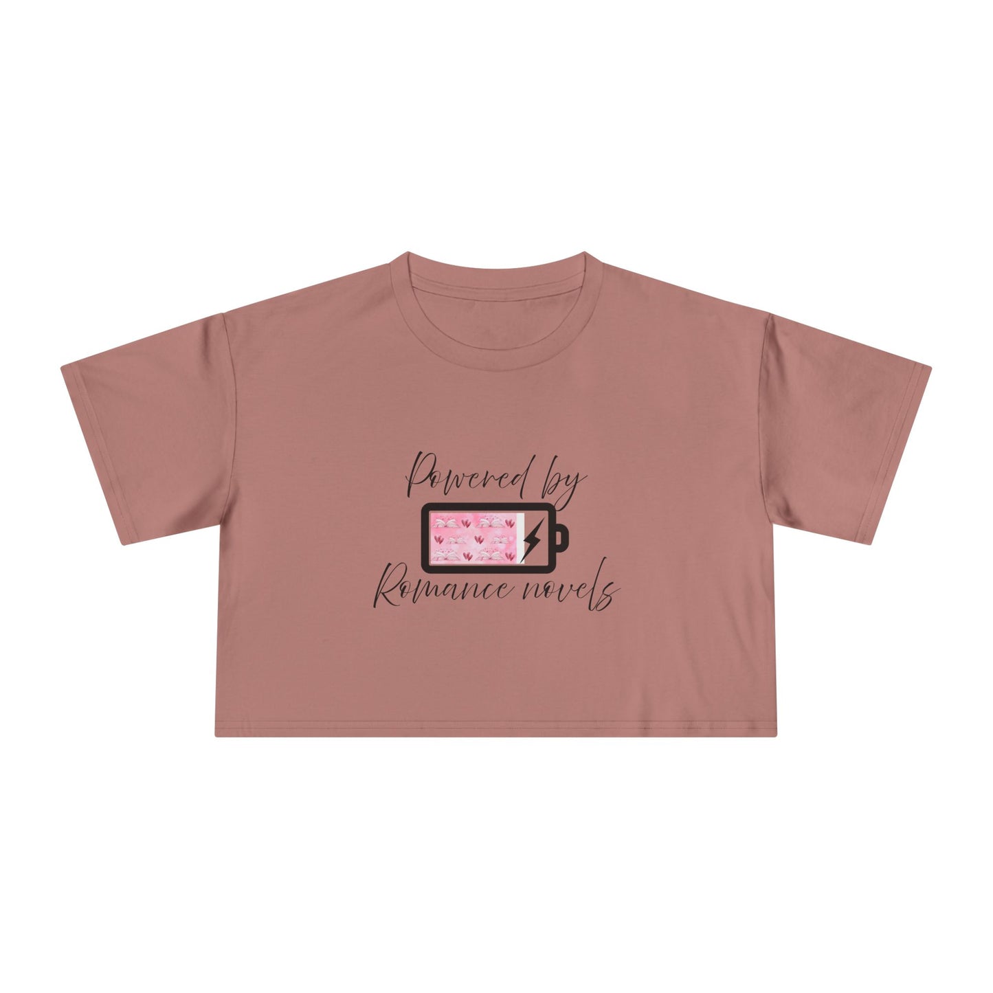 Powered By Romance Novels Crop Tee