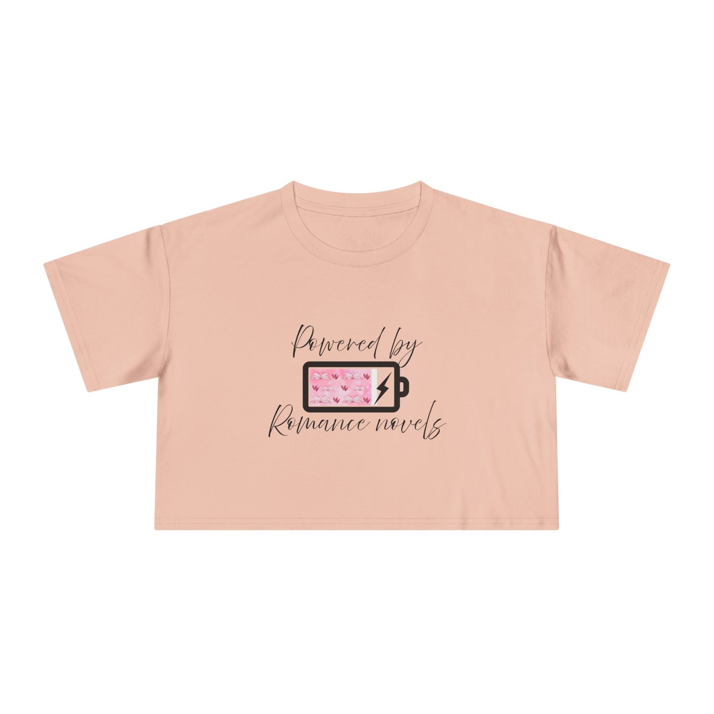 Powered By Romance Novels Crop Tee