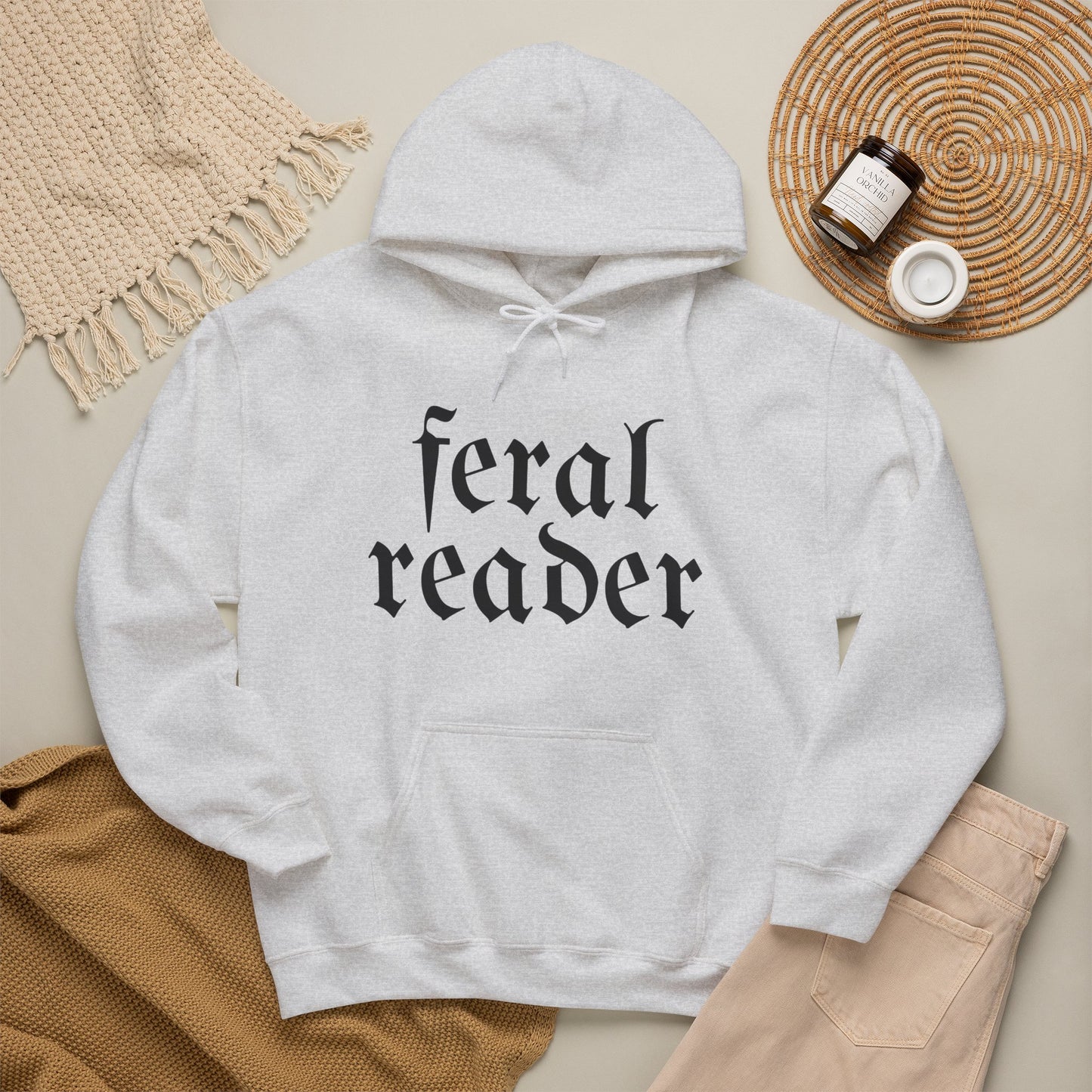 Feral Reader (black script) Hoodie