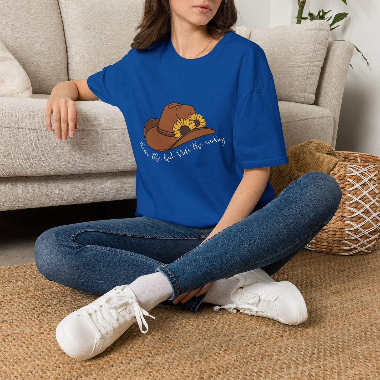 Ride The Cowboy (white script) cotton T-shirt