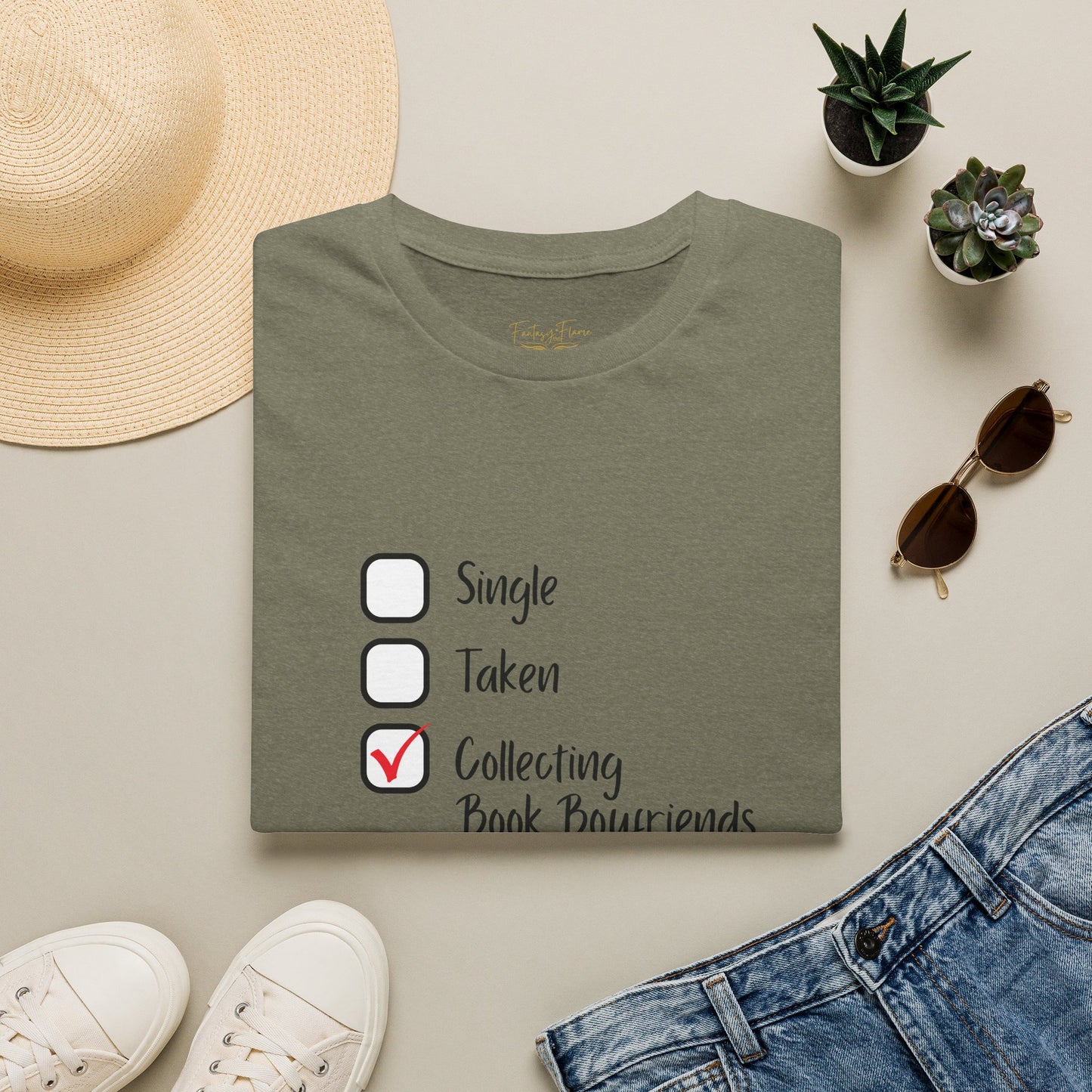 Collecting Book Boyfriends Cotton T-Shirt