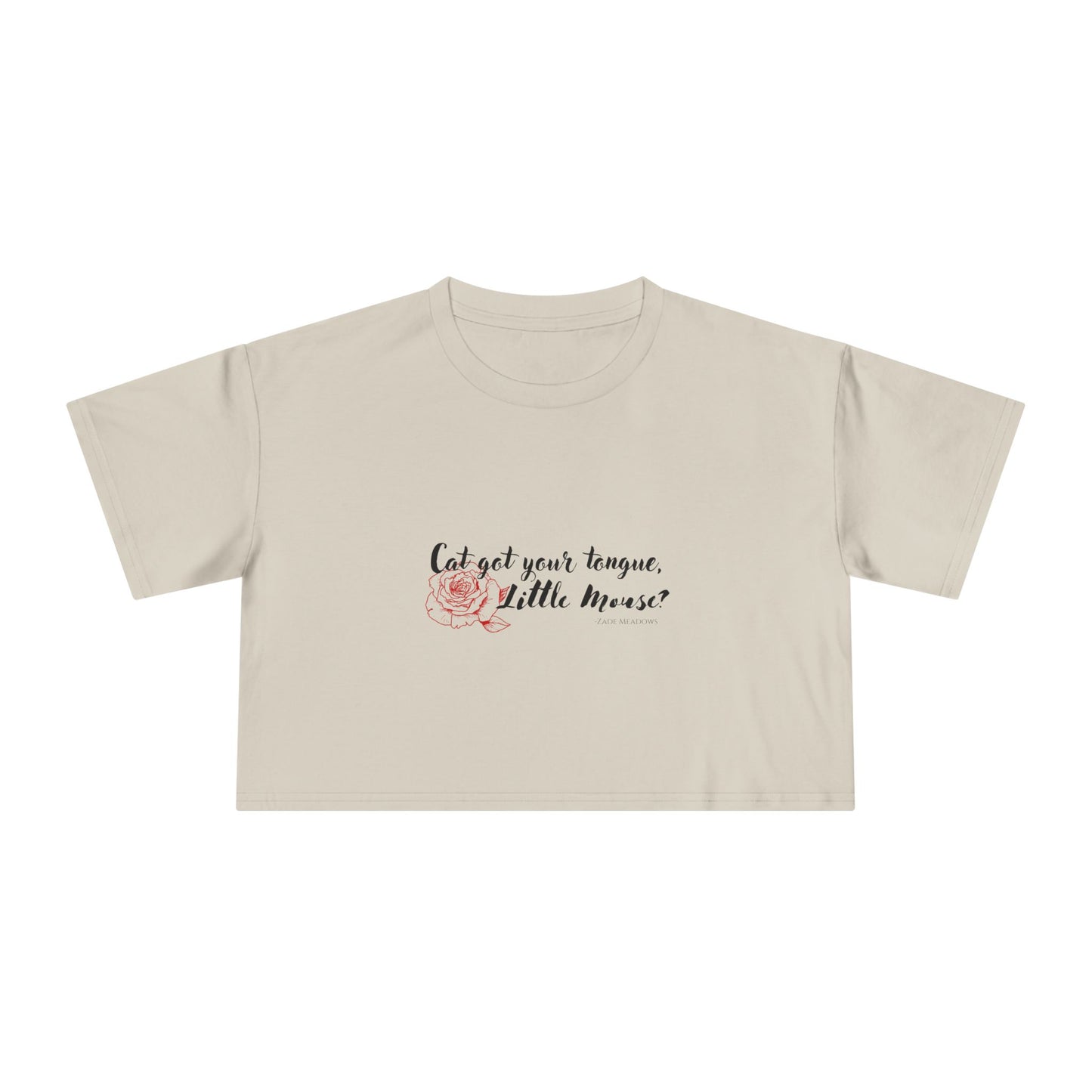 Cat Got Your Tongue Light Crop Tee