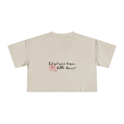 Cat Got Your Tongue Light Crop Tee