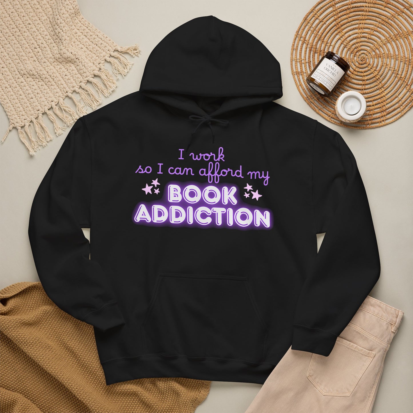 I Work to Afford My Book Addiction Hoodie