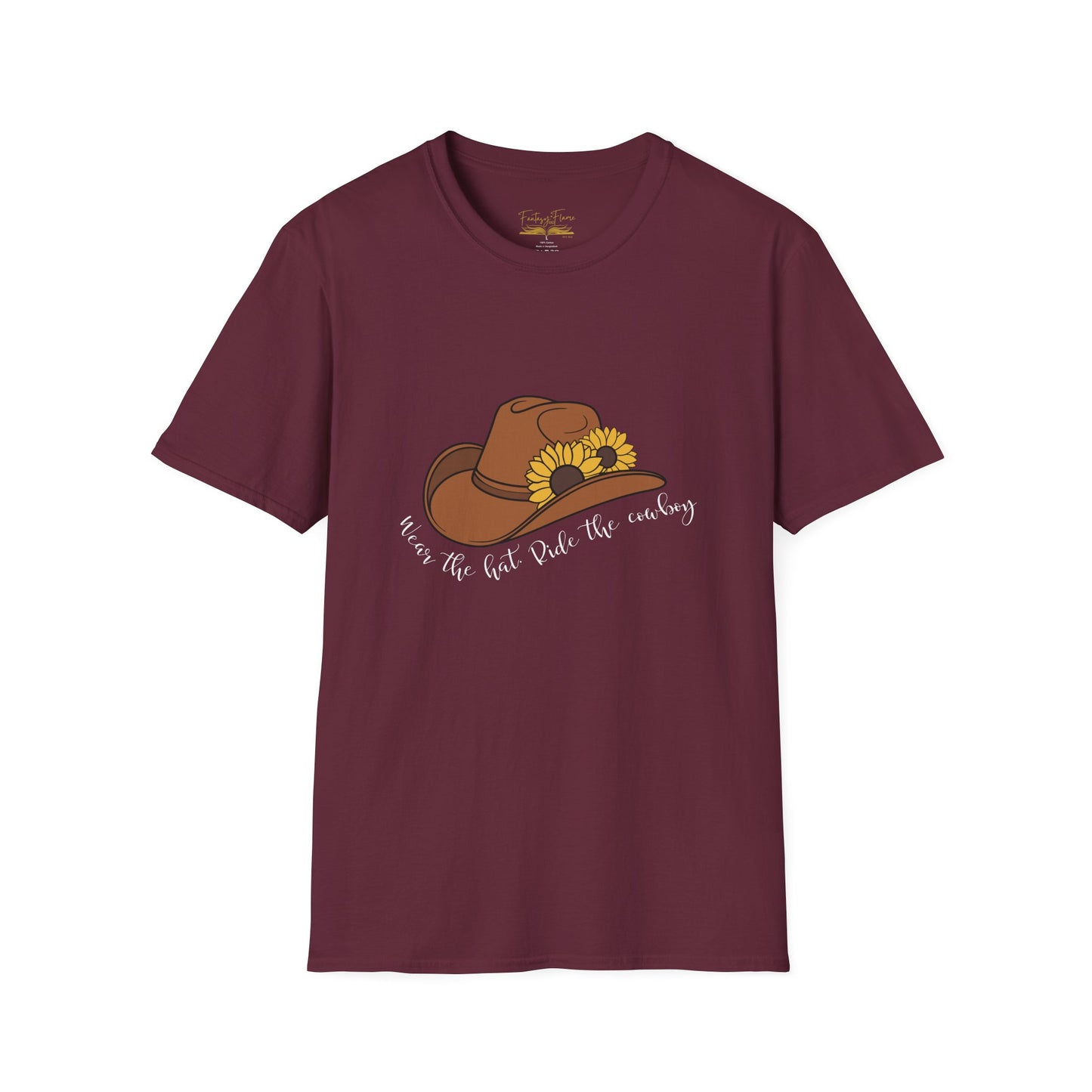 Ride The Cowboy (white script) cotton T-shirt