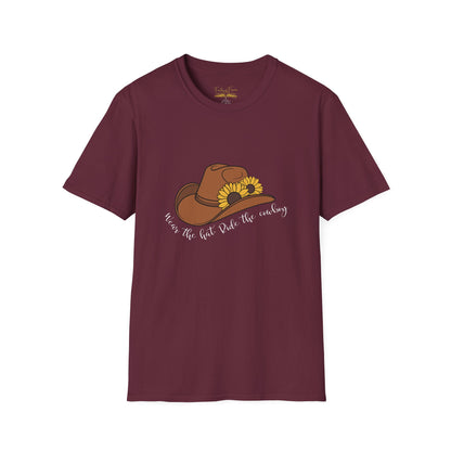 Ride The Cowboy (white script) cotton T-shirt