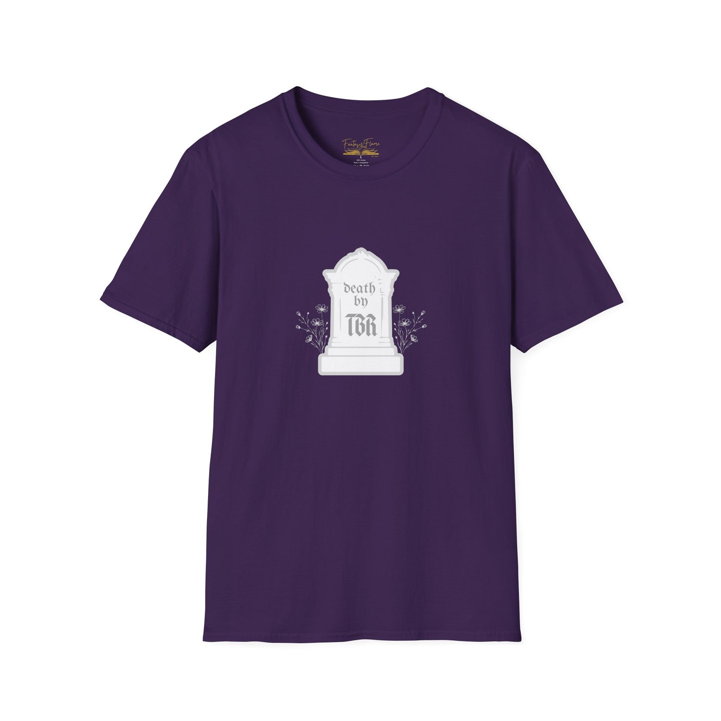 Death by TBR (grey script) Cotton T-Shirt