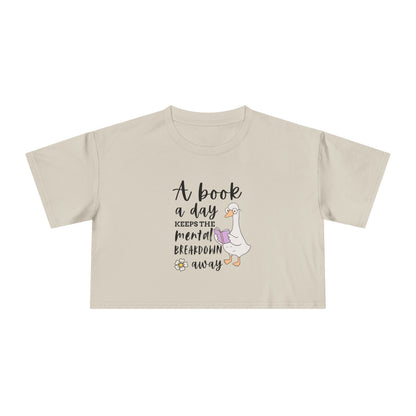 A Book A Day Crop Tee