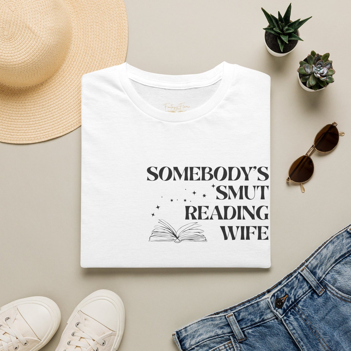 Somebody's Smut Reading Wife Cotton T-Shirt