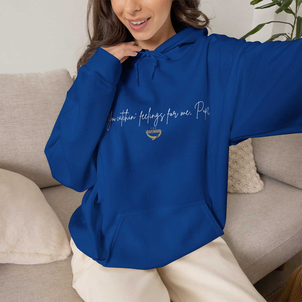 Officially Licensed Catching Feelings Black Script Hoodie