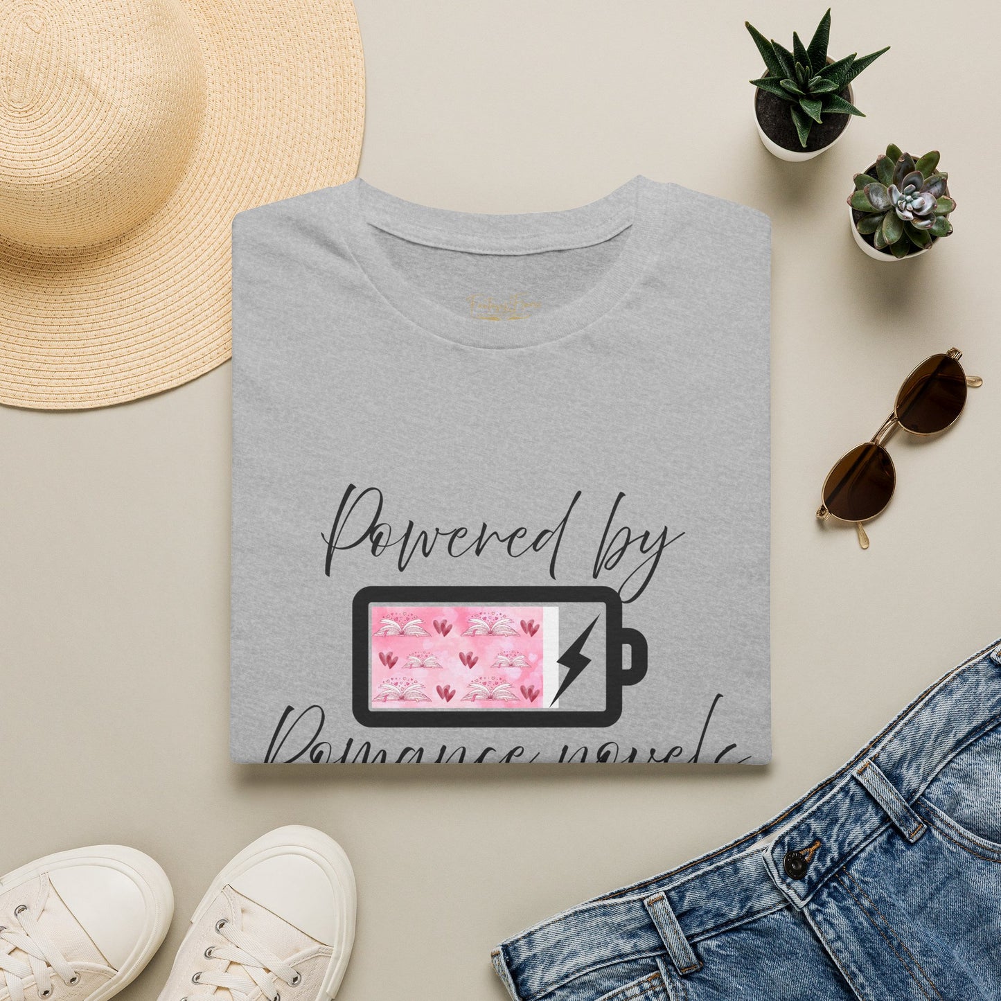 Powered By Romance Novels Cotton T-Shirt