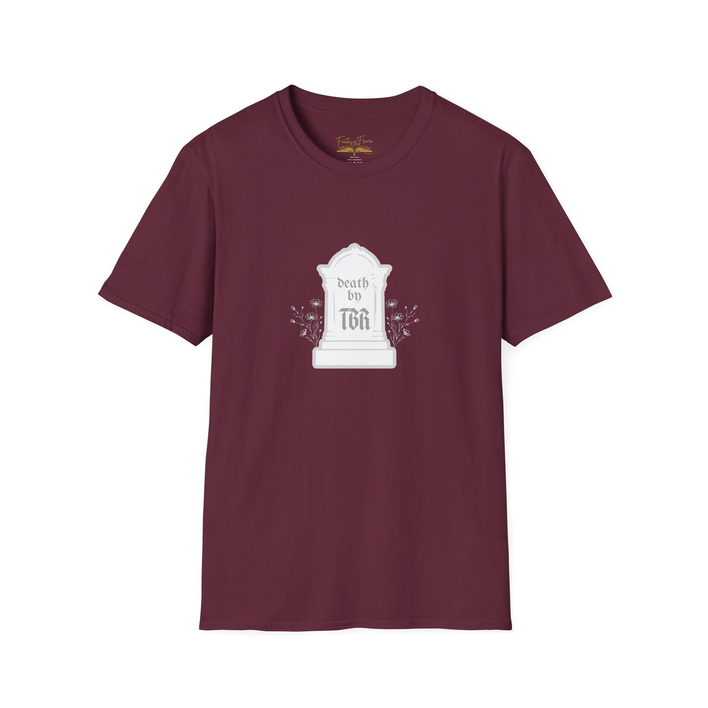 Death by TBR (grey script) Cotton T-Shirt