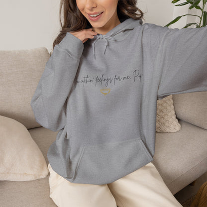 Officially Licensed Catching Feelings Black Script Hoodie