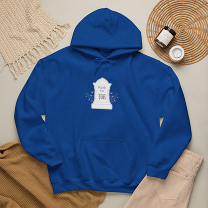 Death By TBR (white script) Hoodie