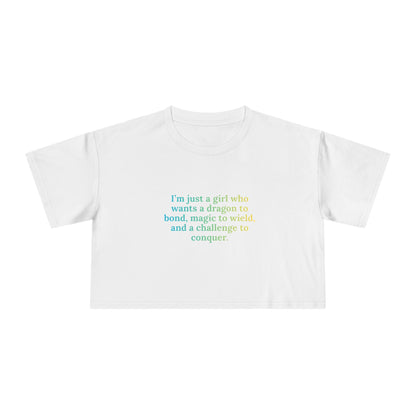 Just A Girl Crop Tee (alt)