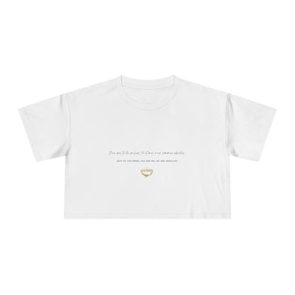 Officially Licensed French Tobias Black Script Crop Tee