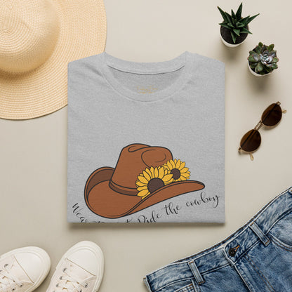 Ride The Cowboy (black script) cotton T-shirt