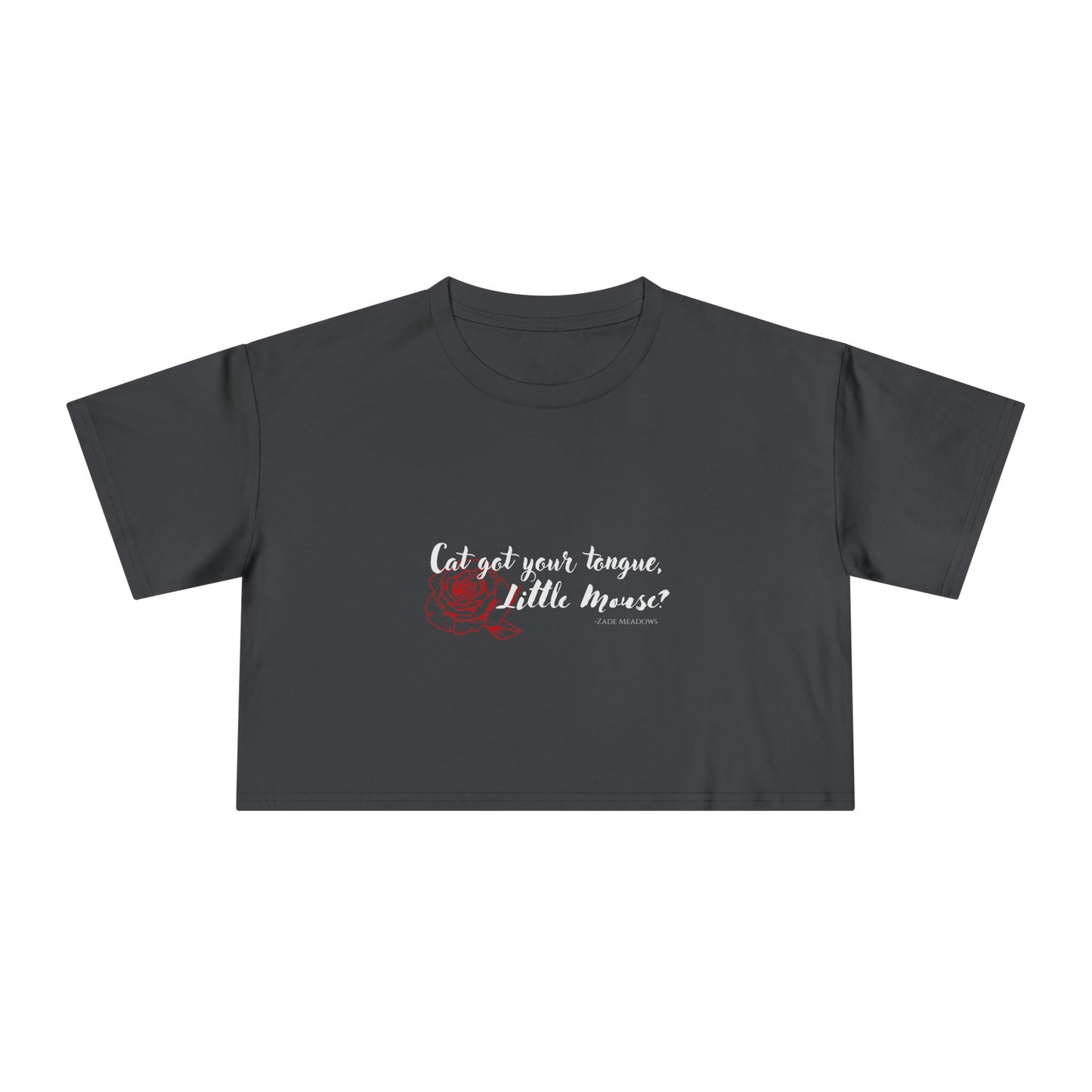Cat Got Your Tongue Dark Crop Tee