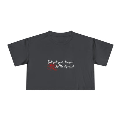 Cat Got Your Tongue Dark Crop Tee