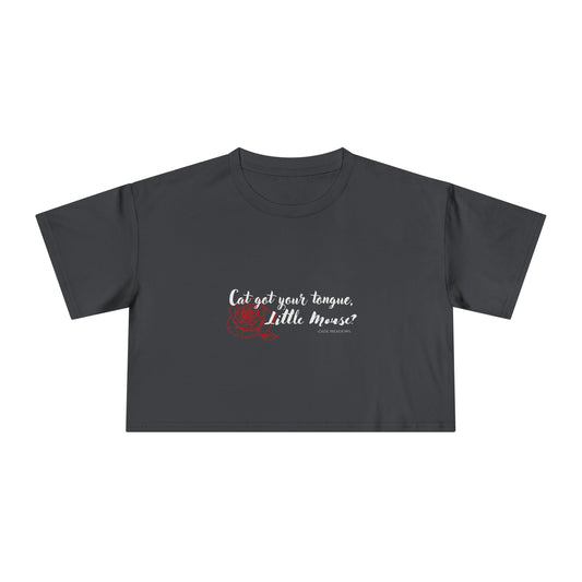 Officially Licensed Cat Got Your Tongue Dark Crop Tee